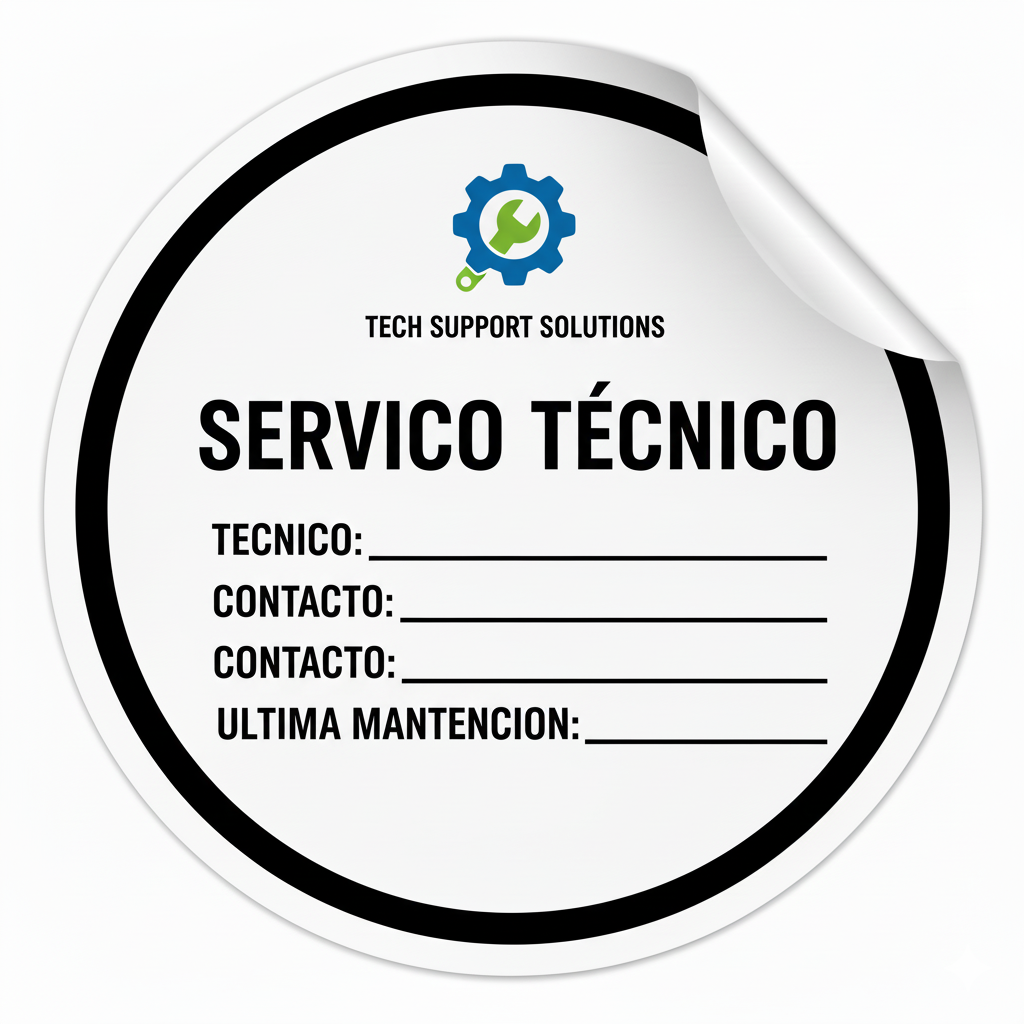 Día 26: Stickers para Contacto Servicio Técnico