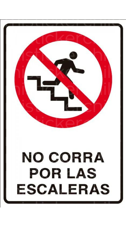 Señaletica no corra por las escaleras