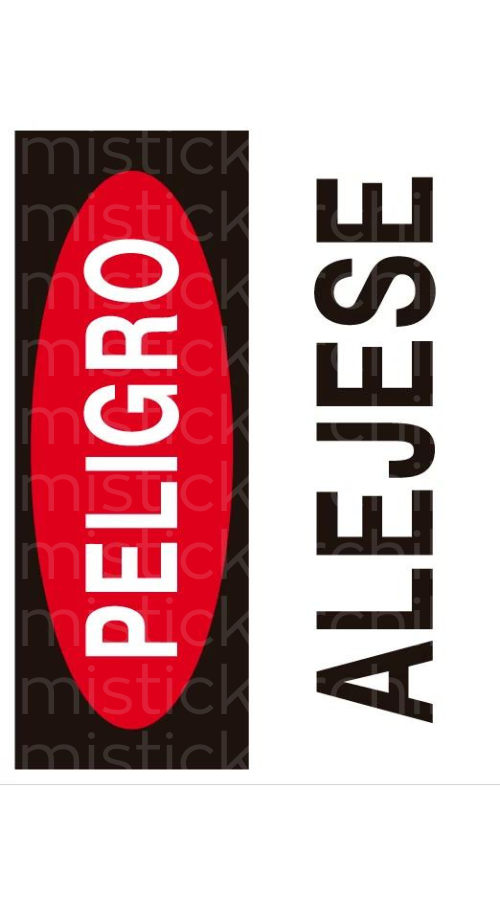 Señaletica peligro personalizado