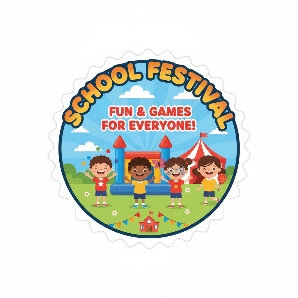 Día 25: Stickers para Festivales Escolares