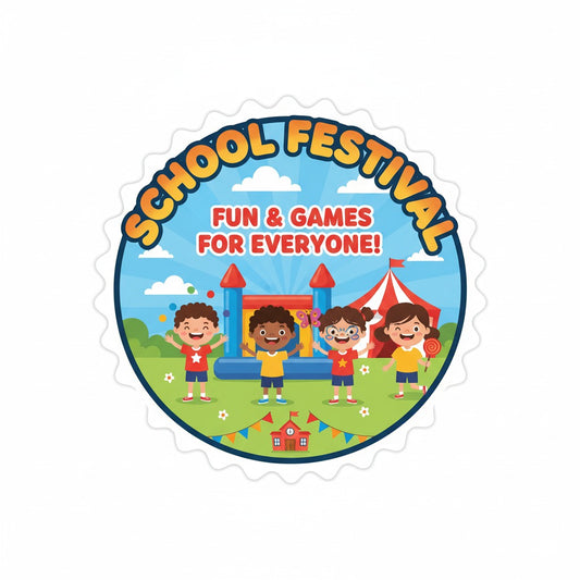 Día 25: Stickers para Festivales Escolares